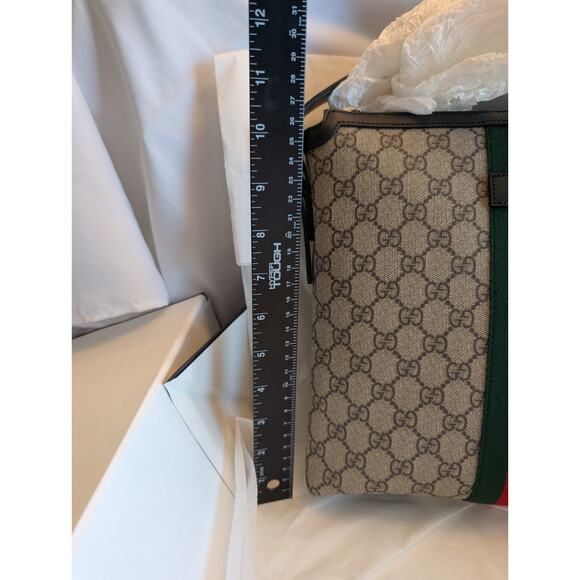 NIB Gucci GG Supreme Ophidia Monogram Canvas Web Messenger Crossbody Bag - Picture 12 of 13